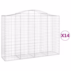 Cesti Gabbioni ad Arco 14 pz 200x50x140/160 cm Ferro Zincatocod mxl 125034 - Vista aggiuntiva 2