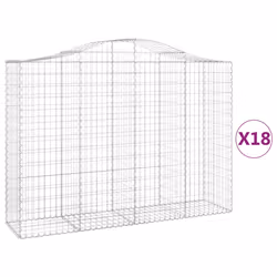 Cesti Gabbioni ad Arco 18 pz 200x50x140/160 cm Ferro Zincatocod mxl 123916 - Vista aggiuntiva 2