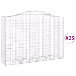 Cesti Gabbioni ad Arco 25 pz 200x50x140/160 cm Ferro Zincatocod mxl 99979 - Vista aggiuntiva 2
