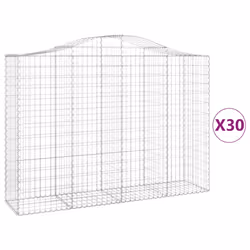 Cesti Gabbioni ad Arco 30 pz 200x50x140/160 cm Ferro Zincatocod mxl 75996 - Vista aggiuntiva 2