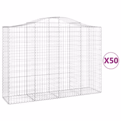 Cesti Gabbioni ad Arco 50 pz 200x50x140/160 cm Ferro Zincatocod mxl 75990 - Vista aggiuntiva 2