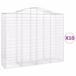 Cesti Gabbioni ad Arco 10 pz 200x50x160/180 cm Ferro Zincatocod mxl 123924 - Vista aggiuntiva 2
