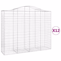 Cesti Gabbioni ad Arco 12 pz 200x50x160/180 cm Ferro Zincatocod mxl 123930 - Vista aggiuntiva 2