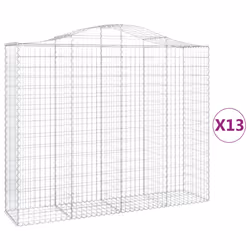 Cesti Gabbioni ad Arco 13 pz 200x50x160/180 cm Ferro Zincatocod mxl 99989 - Vista aggiuntiva 2