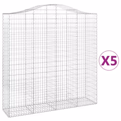 Cesti Gabbioni ad Arco 5 pz 200x50x200/220 cm Ferro Zincatocod mxl 76019 - Vista aggiuntiva 2