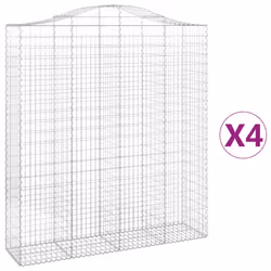 Cesti Gabbioni ad Arco 4 pz 200x50x220/240 cm Ferro Zincatocod mxl 100004 - Vista aggiuntiva 2
