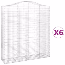 Cesti Gabbioni ad Arco 6 pz 200x50x220/240 cm Ferro Zincatocod mxl 123940 - Vista aggiuntiva 2