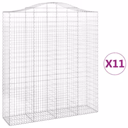 Cesti Gabbioni ad Arco 11 pz 200x50x220/240 cm Ferro Zincatocod mxl 99987 - Vista aggiuntiva 2