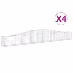 Cesti Gabbioni ad Arco 4 pz 400x30x40/60 cm Ferro Zincatocod mxl 99950 - Vista aggiuntiva 2