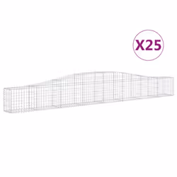 Cesti Gabbioni ad Arco 25 pz 400x30x40/60 cm Ferro Zincatocod mxl 123906 - Vista aggiuntiva 2