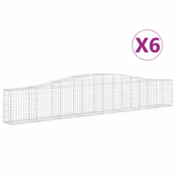 Cesti Gabbioni ad Arco 6 pz 400x30x60/80 cm Ferro Zincatocod mxl 101270 - Vista aggiuntiva 2