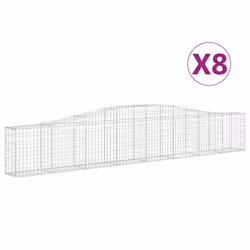 Cesti Gabbioni ad Arco 8 pz 400x30x60/80 cm Ferro Zincatocod mxl 99986 - Vista aggiuntiva 2