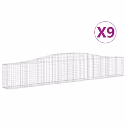 Cesti Gabbioni ad Arco 9 pz 400x30x60/80 cm Ferro Zincatocod mxl 76022 - Vista aggiuntiva 2