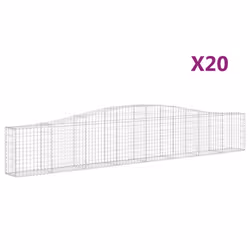Cesti Gabbioni ad Arco 20 pz 400x30x60/80 cm Ferro Zincatocod mxl 99982 - Vista aggiuntiva 2