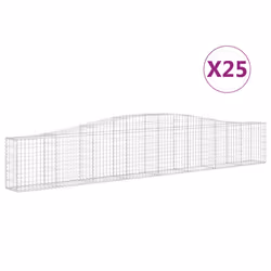 Cesti Gabbioni ad Arco 25 pz 400x30x60/80 cm Ferro Zincatocod mxl 76029 - Vista aggiuntiva 2