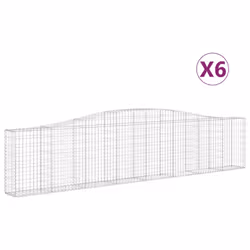 Cesti Gabbioni ad Arco 6 pz 400x30x80/100 cm Ferro Zincatocod mxl 125116 - Vista aggiuntiva 2