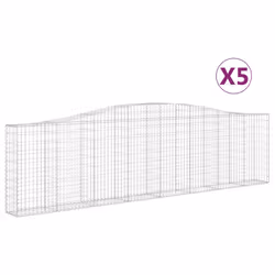 Cesti Gabbioni ad Arco 5 pz 400x30x100/120 cm Ferro Zincatocod mxl 123929 - Vista aggiuntiva 2