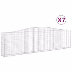 Cesti Gabbioni ad Arco 7 pz 400x30x100/120 cm Ferro Zincatocod mxl 100000 - Vista aggiuntiva 2