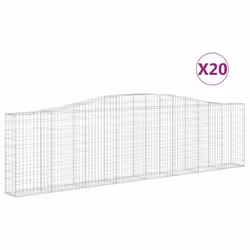 Cesti Gabbioni ad Arco 20 pz 400x30x100/120 cm Ferro Zincatocod mxl 123956 - Vista aggiuntiva 2