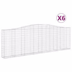 Cesti Gabbioni ad Arco 6 pz 400x30x120/140 cm Ferro Zincatocod mxl 123911 - Vista aggiuntiva 2