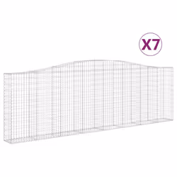 Cesti Gabbioni ad Arco 7 pz 400x30x120/140 cm Ferro Zincatocod mxl 100024 - Vista aggiuntiva 2