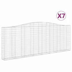 Cesti Gabbioni ad Arco 7 pz 400x30x140/160 cm Ferro Zincatocod mxl 125065 - Vista aggiuntiva 2
