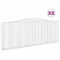 Cesti Gabbioni ad Arco 8 pz 400x30x140/160 cm Ferro Zincatocod mxl 76033 - Vista aggiuntiva 2