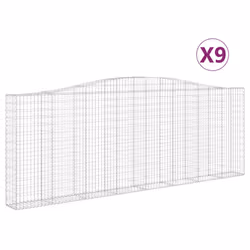 Cesti Gabbioni ad Arco 9 pz 400x30x140/160 cm Ferro Zincatocod mxl 99993 - Vista aggiuntiva 2
