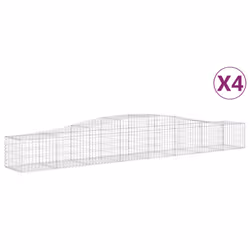 Cesti Gabbioni ad Arco 4 pz 400x50x40/60 cm Ferro Zincatocod mxl 123975 - Vista aggiuntiva 2