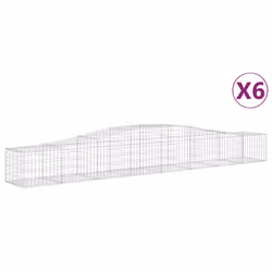 Cesti Gabbioni ad Arco 6 pz 400x50x40/60 cm Ferro Zincatocod mxl 76048 - Vista aggiuntiva 2