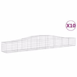 Cesti Gabbioni ad Arco 10 pz 400x50x40/60 cm Ferro Zincatocod mxl 125111 - Vista aggiuntiva 2