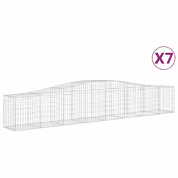 Cesti Gabbioni ad Arco 7 pz 400x50x60/80 cm Ferro Zincatocod mxl 76063 - Vista aggiuntiva 2