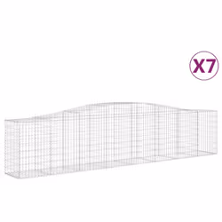 Cesti Gabbioni ad Arco 7 pz 400x50x80/100 cm Ferro Zincatocod mxl 100036 - Vista aggiuntiva 2