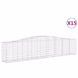 Cesti Gabbioni ad Arco 15 pz 400x50x80/100 cm Ferro Zincatocod mxl 123944 - Vista aggiuntiva 2