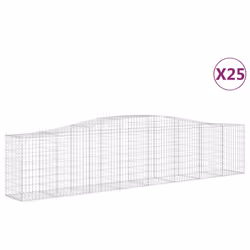 Cesti Gabbioni ad Arco 25 pz 400x50x80/100 cm Ferro Zincatocod mxl 76026 - Vista aggiuntiva 2