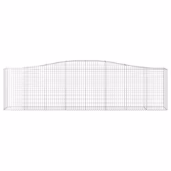 Cesti Gabbioni ad Arco 2 pz 400x50x100/120 cm Ferro Zincatocod mxl 77158 - Vista aggiuntiva 3