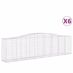 Cesti Gabbioni ad Arco 6 pz 400x50x100/120 cm Ferro Zincatocod mxl 100037 - Vista aggiuntiva 2