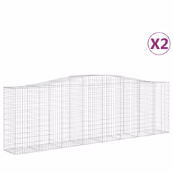 Cesti Gabbioni ad Arco 2 pz 400x50x120/140 cm Ferro Zincatocod mxl 100033 - Vista aggiuntiva 2