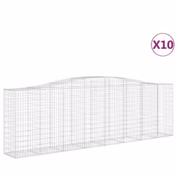 Cesti Gabbioni ad Arco 10 pz 400x50x120/140 cm Ferro Zincatocod mxl 76025 - Vista aggiuntiva 2