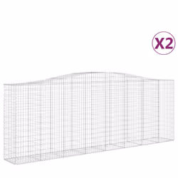 Cesti Gabbioni ad Arco 2 pz 400x50x140/160 cm Ferro Zincatocod mxl 76034 - Vista aggiuntiva 2