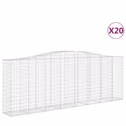 Cesti Gabbioni ad Arco 20 pz 400x50x140/160 cm Ferro Zincatocod mxl 123949 - Vista aggiuntiva 2
