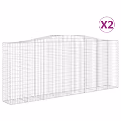 Cesti Gabbioni ad Arco 2 pz 400x50x160/180 cm Ferro Zincatocod mxl 100043 - Vista aggiuntiva 2