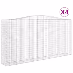 Cesti Gabbioni ad Arco 4 pz 400x50x200/220 cm Ferro Zincatocod mxl 123962 - Vista aggiuntiva 2
