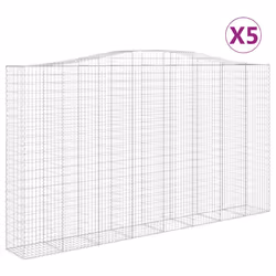 Cesti Gabbioni ad Arco 5 pz 400x50x220/240 cm Ferro Zincatocod mxl 123968 - Vista aggiuntiva 2