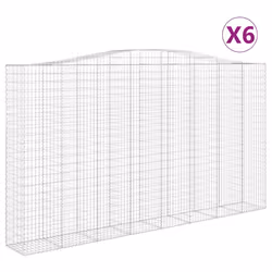 Cesti Gabbioni ad Arco 6 pz 400x50x220/240 cm Ferro Zincatocod mxl 77184 - Vista aggiuntiva 2
