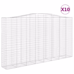 Cesti Gabbioni ad Arco 10 pz 400x50x220/240 cm Ferro Zincatocod mxl 123961 - Vista aggiuntiva 2