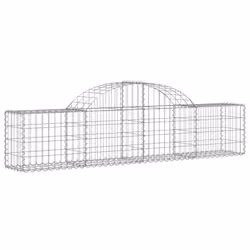 Cesti Gabbioni ad Arco 2 pz 200x30x40/60 cm Ferro Zincatocod mxl 100032 - Vista aggiuntiva 3