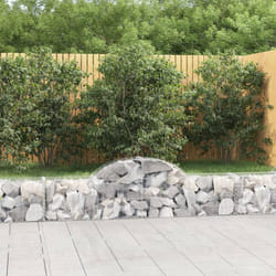 Cesti Gabbioni ad Arco 5 pz, Gabbioni Metallici 200x30x40/60 cm Ferro Zincato Vidaxl