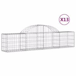 Cesti Gabbioni ad Arco 13 pz 200x30x40/60 cm Ferro Zincatocod mxl 104222 - Vista aggiuntiva 2