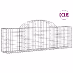 Cesti Gabbioni ad Arco 18 pz 200x30x60/80 cm Ferro Zincatocod mxl 123973 - Vista aggiuntiva 2
